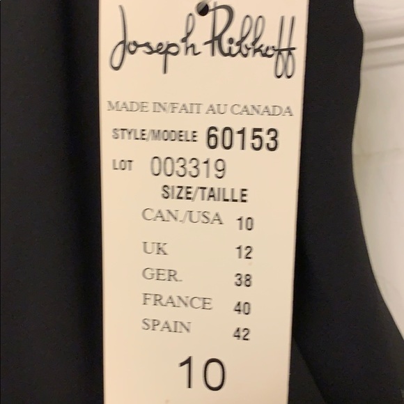 NWT Joseph Ribkoff Black Spaghetti  Dress. Size:10 - Picture 7 of 8